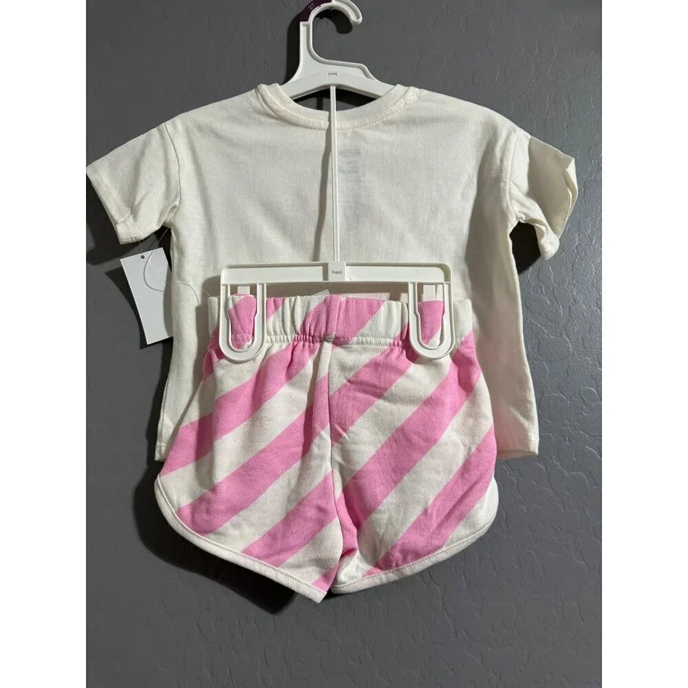 Hello Kitty 2T Green & White Striped Romper Ford Bronco Toddler Outfit 2T NWT